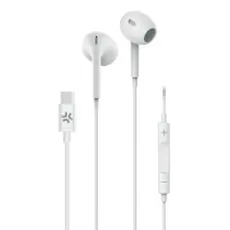 ყურსასმენი Celly DROP STEREO EARPHONES USB-C WHITE