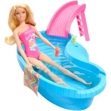 ბარბის სათამაშო ნაკრები MATTEL Barbie Pool with Doll - Refreshed, 2 image