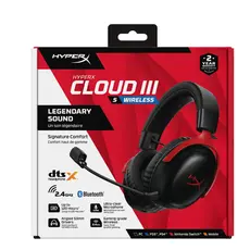 HyperX Cloud III S Wireless - Gaming Headset Black-Red, 2 image