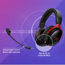 HyperX Cloud III S Wireless - Gaming Headset Black-Red, 5 image