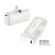 პორტატული დამტენი Logilink PA0349W 5000 mAh 2xUSB-C Quick Charge Function Power Bank White, 3 image