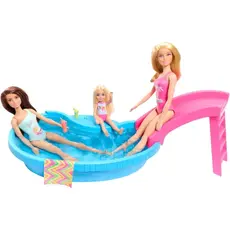 ბარბის სათამაშო ნაკრები MATTEL Barbie Pool with Doll - Refreshed, 3 image