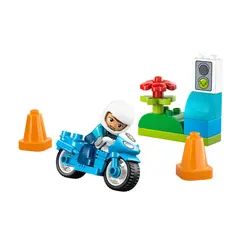 ლეგო LEGO Constructor DUPLO Town Blue Police Motorcycle, 4 image