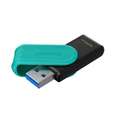 USB ფლეშ მეხსიერება Kingston DataTraveler Exodia S USB Flash Drive - 128GB - USB 3.2 Gen 1 - USB Type A - Black/Turquoise, 3 image