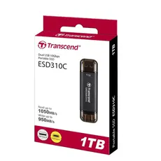 გარე მყარი დისკი Transcend 1TB, External SSD, ESD310C, USB 10Gbps, Type C/A, 3 image
