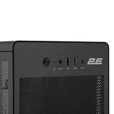 კომპიუტერის ქეისი 2E-V285B, PC case 2E Credo V285B without PSU, 1xUSB3.0, 1х USB 2.0, 1xUSB Type-C, 1x120mm, VGA 300mm, mATX, black, 5 image