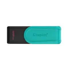 USB ფლეშ მეხსიერება Kingston DataTraveler Exodia S USB Flash Drive - 128GB - USB 3.2 Gen 1 - USB Type A - Black/Turquoise, 2 image