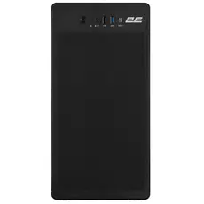 კომპიუტერის ქეისი 2E-V285B, PC case 2E Credo V285B without PSU, 1xUSB3.0, 1х USB 2.0, 1xUSB Type-C, 1x120mm, VGA 300mm, mATX, black, 3 image