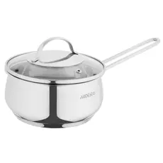 ქვაბი Ardesto Saucepan with glass lid Gemini Liguria, 1.3l, stainless steel