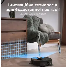 რობოტი მტვერსასრუტი AENO Robot Cleaner w/Dust Collector, black, 2in1 and dust tank, 4000pa, 3200mAh battery, 4 image