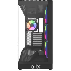 კომპიუტერის ქეისი ALLX AX-G2346, Computer Case, ATX, MATX, ITX, USB 3.0, Type-C, HD Audio, Black, 2 image