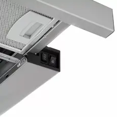 გამწოვი Ardesto Hood telescopic, 60cm, 450m3h, metal, 2х1W LED, button, inox, 7 image