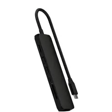 USB ჰაბი SATECHI 7-in-1 USB-C Slim Multiport Adapter with Ethernet (Black)