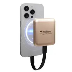 გარე მყარი დისკი Transcend 2TB, External SSD, ESD420G, USB 20Gbps, Type C,Magsafe,Gold