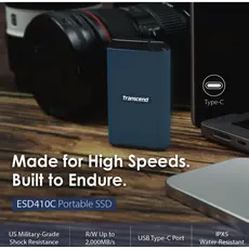 გარე მყარი დისკი Transcend  2TB, External SSD, ESD410C, USB 20Gbps, Type C, 8 image