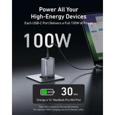 ადაპტერი Anker Prime Charger (100W, 3 Ports, GaNPrime) (3) - EU/ES/FR/ES 1, 5 image