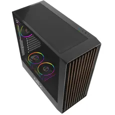 კომპიუტერის ქეისი ALLX AX-G2147, Computer Case, EATX, ATX, MATX, ITX, USB 3.0, USB, HD Audio, Black/Brown, 4 image