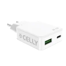 ადაპტერი Celly SLIM TRAVEL CHARGER  1 PORT USB-C + 1 PORT USB- A 45W, 4 image