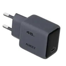 ადაპტერი AUKEY PA-C2 45W Charger, Single USB-C Port, Global Fast Charge Protocol, EU Plug, Dark Gray, 2 image