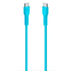 კაბელი TTEC USB-C - USB-C 60W PD/QC FAST CHARGING/DATA CABLE, 120CM, NEON BLUE, 3 image