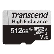 მეხსიერების ბარათი Transcend 512GB microSD w/ adapter U1, High Endurance, 3 image