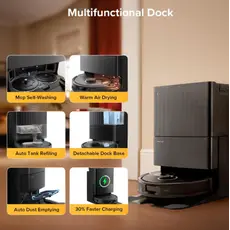 რობოტი მტვერსასრუტი Roborock Robot Vacuum Qrevo 5AE Black, 6 image