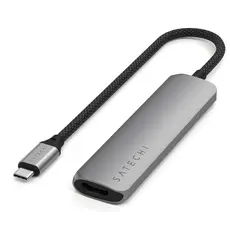 USB ჰაბი SATECHI 4-in-1 USB-C Slim Multiport Adapter 4K (Space Grey), 2 image