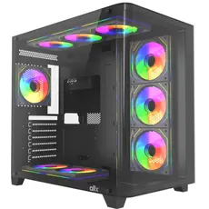 კომპიუტერის ქეისი ALLX AX-G2731, Computer Case, ATX, MATX, ITX, USB3.0, USB1.0x2, HD AUDIO, Black
