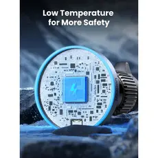 მანქანის უსადენო დამტენი UGREEN 35970 Qi2, 15W, Wireless Car Mount Charger, Black/Grey, 3 image