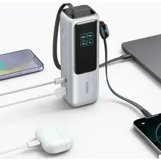 პორტატული დამტენი Anker Power Bank (25K, 165W, Built-In USB-C and Retractable Cable) - Silver, 4 image