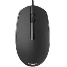მაუსი CANYON M-10, Canyon Wired optical mouse with 3 buttons, DPI 1000, with 1.5M USB cable, black, 65*115*40mm, 0.1kg