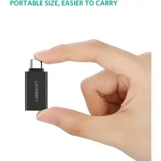 ადაპტერი UGREEN US173 (20808), Type-C 3.1 Male To USB 3.0 female Adapter, Black, 3 image
