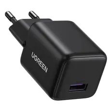 ადაპტერი UGREEN X518 (75613), 18W, USB, GaN Fast Charger, Black