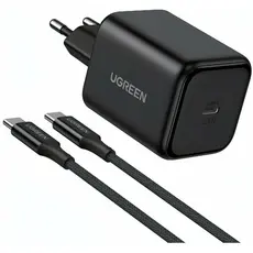 მობილურის დამტენი UGREEN X524 (65054), 45W, Type-C, GaN Fast Charger Set, Black, 2 image