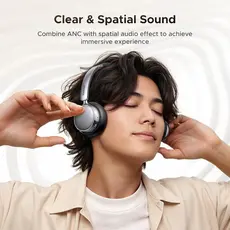 ყურსასმენი Ugreen HP207 (75630) Studio Plus, Headset, Wireless, Bluetooth, Black/Silver, 6 image