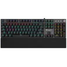 კლავიატურა CANYON Nightfall GK-7, Wired Gaming Keyboard,Black 104 mechanical switches,60 million times key life, 22 types of lights
