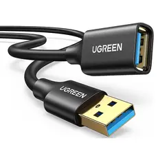 USB დამაგრძელებელი UGREEN US129 (10373), USB 3.0 Male to USB Female, Extension Male Cable, 2m, Black, 3 image
