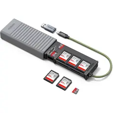 ბარათის წამკითხველი ქეისი UGREEN CM856 (55899), Multi-function Card Reader Case, Grey, 2 image