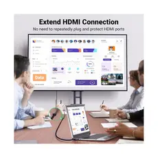 HDMI დამაგრძელებელი UGREEN HD151 (40400), 8K HDMI Extension Male To Female Cable, 0.5m, Black, 4 image