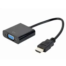 ადაპტერი Gembird A-HDMI-VGA-04 HDMI to VGA adapter 0.15m Black, 2 image