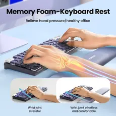 კლავიატურის მაჯის საყრდენი UGREEN LP669 (25247), Ergonomic Keyboard Wrist Rest, Grey, 3 image