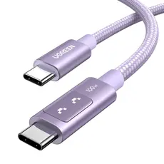 USB კაბელი UGREEN Uno L509 (65216), 100W, Type-C to Type-C Fast Charging Cable, 2M, Purple
