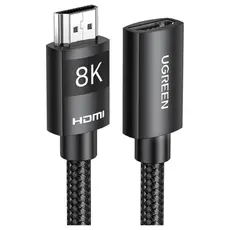HDMI დამაგრძელებელი UGREEN HD151 (40400), 8K HDMI Extension Male To Female Cable, 0.5m, Black