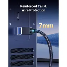 ქსელი კაბელი UGREEN NW153 (80433), CAT8 Patch Cord LAN Cable, 5m, Black, 3 image