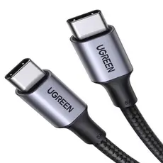 კაბელი Ugreen USB-C to USB-C 2.0 Cable 100W  1.5m  Gray/70428, 3 image