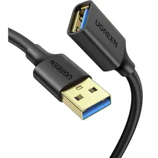 USB დამაგრძელებელი UGREEN US129 (30127), USB 3.0 Male to USB Female, Extension Male Cable, 3m, Black, 3 image