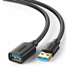 USB დამაგრძელებელი UGREEN US129 (30127), USB 3.0 Male to USB Female, Extension Male Cable, 3m, Black, 2 image