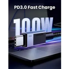 Ugreen USB-C to USB-C PD Charging Cable Space Gray 1m/45063, 3 image