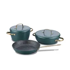 ქვაბების ნაკრები Korkmaz A2607 VINTAGE green.Cookware Set (5 pcs)