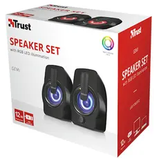 დინამიკი TRUST Gemi RGB 2.0 Speaker Set - black, 2 image
